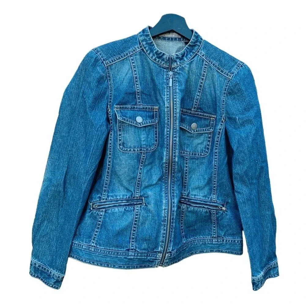 Liz Claiborne women's size medium denim crew neck jacket